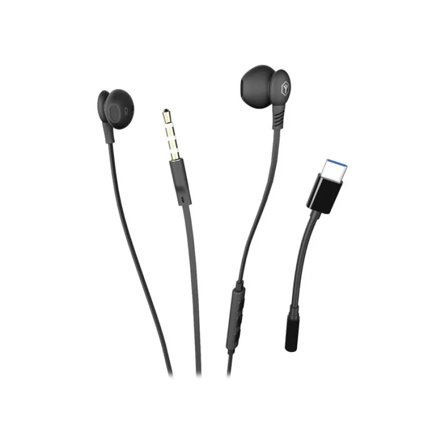 Ryght SALTO - Écouteurs filaire avec micro - intra-auriculaire - noir