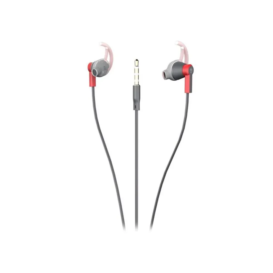 Ryght SPORT BUDS - Écouteurs - intra-auriculaire - filaire - jack 3,5mm - rouge