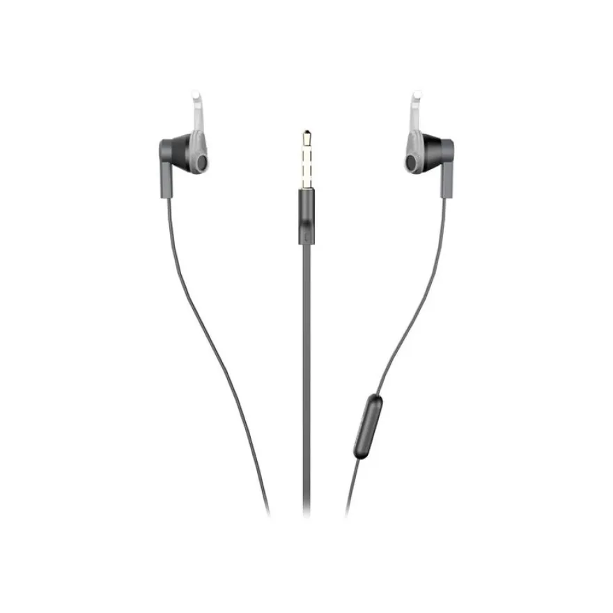 Ryght SPORT BUDS+MIC - Écouteurs avec micro - intra-auriculaire - filaire - jack 3,5mm - noir
