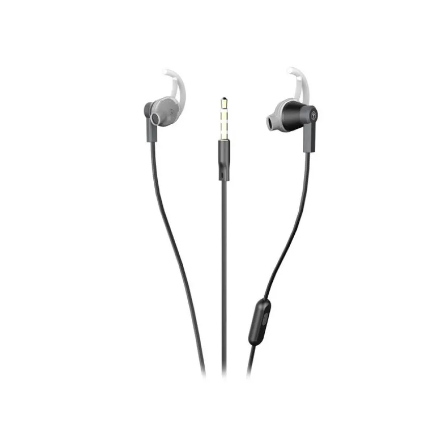 Ryght SPORT BUDS+MIC - Écouteurs avec micro - intra-auriculaire - filaire - jack 3,5mm - noir