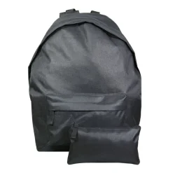 Sac à dos + 1 trousse - 1 compartiment - noir - avec 5 patchs garçon - Bagtrotter
