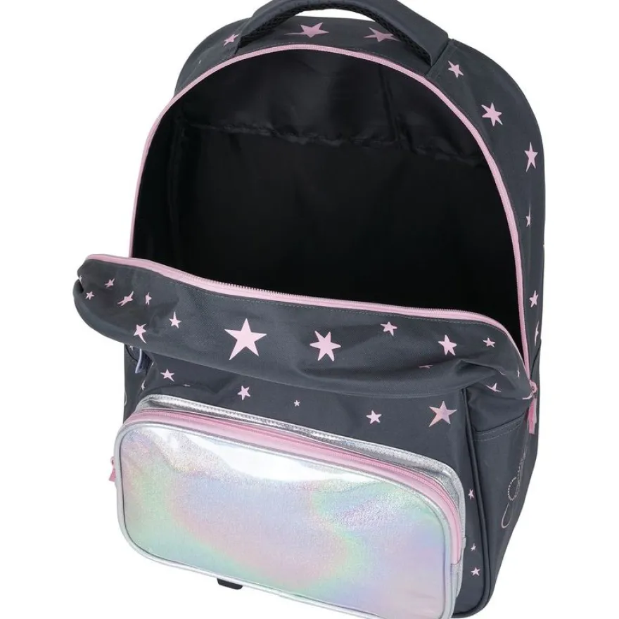 Sac à dos à roulettes Cosmic Girl - 1 compartiment - gris anthracite - Oberthur