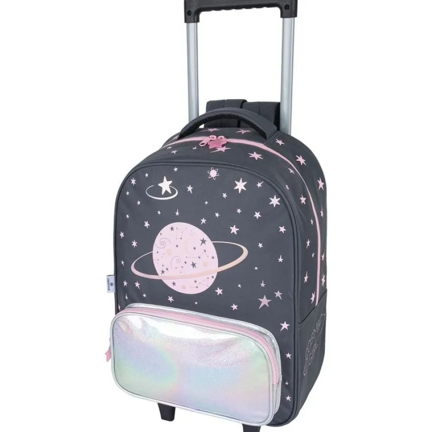 Sac à dos à roulettes Cosmic Girl - 1 compartiment - gris anthracite - Oberthur