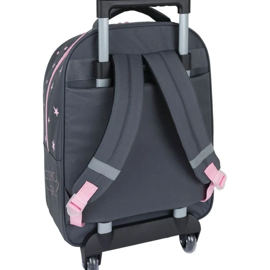Sac à dos à roulettes Cosmic Girl - 1 compartiment - gris anthracite - Oberthur