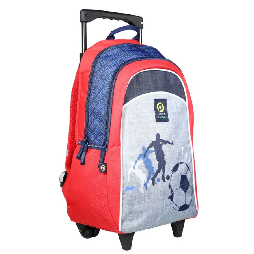 Sac à dos à roulettes Ligue 1 - 1 compartiment - gris - Bagtrotter
