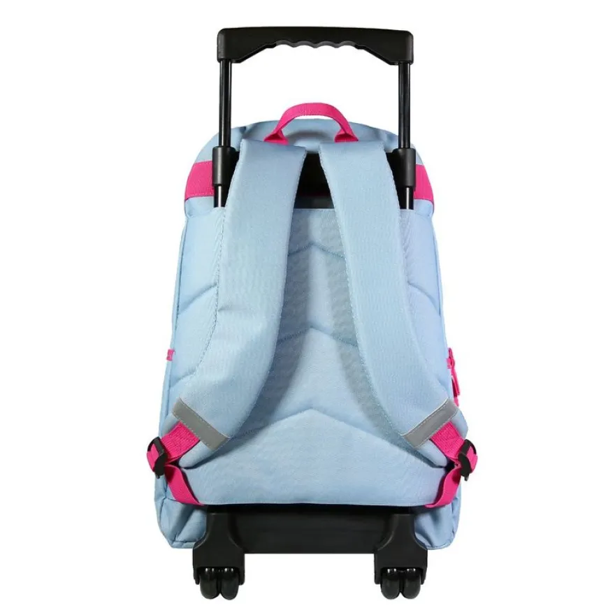 Sac à dos à roulettes Lililou - 2 compartiments - rose - Bagtrotter