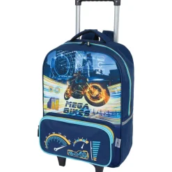 Sac à dos à roulettes Megacars / Megabikes - 1 compartiment - marine ou noir - Oberthur