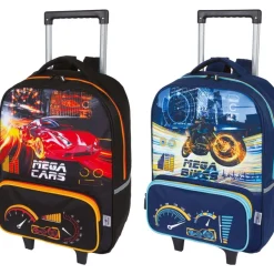 Sac à dos à roulettes Megacars / Megabikes - 1 compartiment - marine ou noir - Oberthur