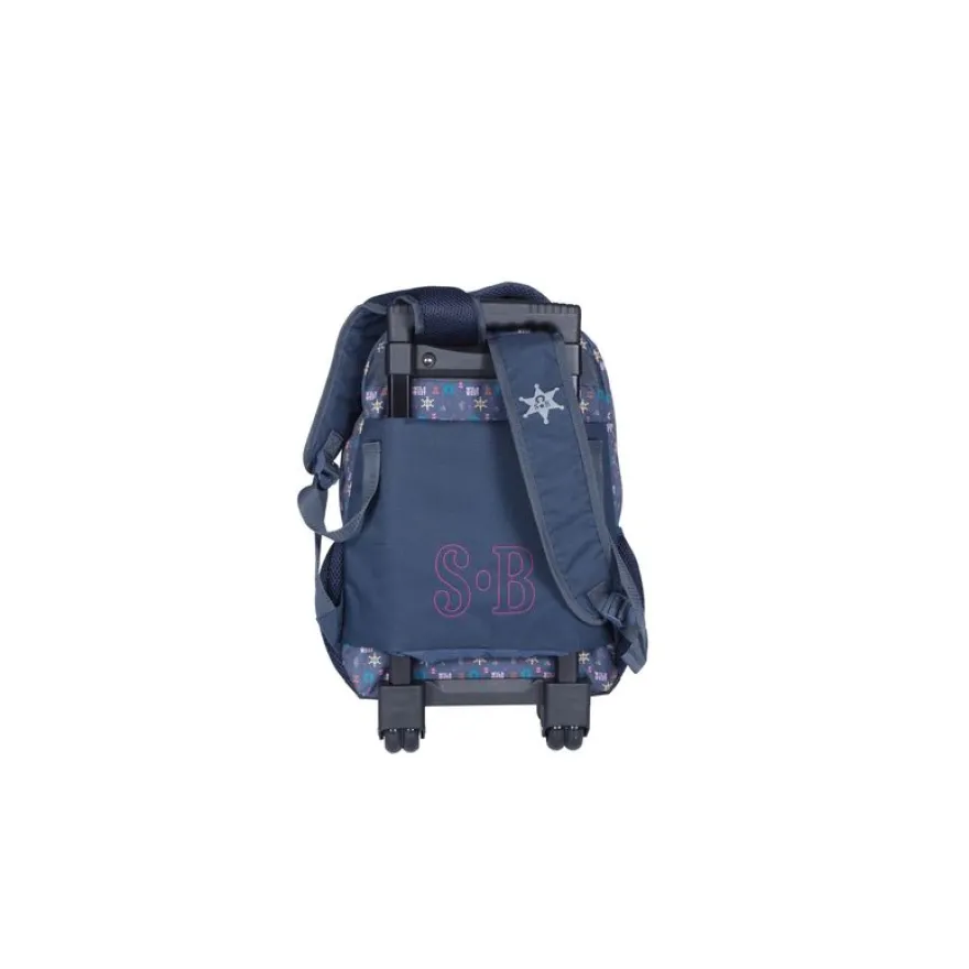 Sac à dos à roulettes Stalla Bianca Western - 2 compartiments - bleu marine - Kid'Abord