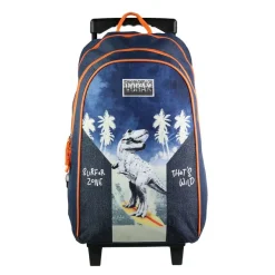 Sac à dos à roulettes Vorax Dinosaure - 2 compartiments - bleu - Bagtrotter