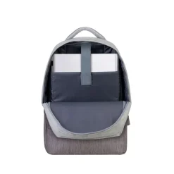 Sac à dos antivol Rivacase 7562 pour ordinateur portable 15,6" - Gris/Mocha avec port USB intégré - 15L