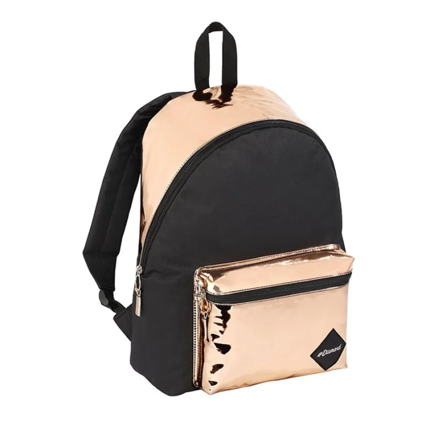 Sac à dos #Diamond 1 compartiment - noir et rosé doré - Viquel