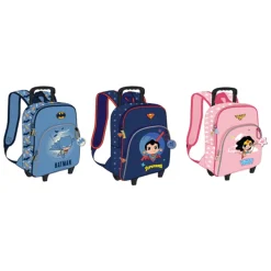 Sac à dos maternelle à roulettes DC Super Friends - 1 compartiment - différents modèles disponibles - Kid'Abord