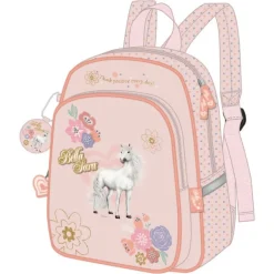 Sac à dos maternelle Bella Sara Romantic - 1 compartiment - rose poudré - Kid'Abord