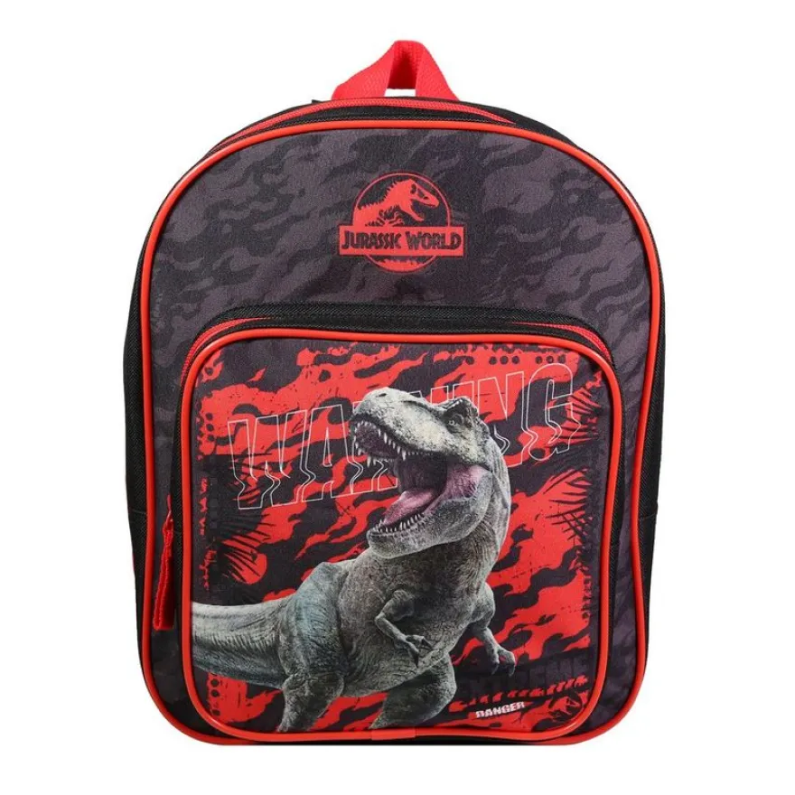 Sac à dos maternelle Jurassic World - 1 compartiment - rouge - Bagtrotter