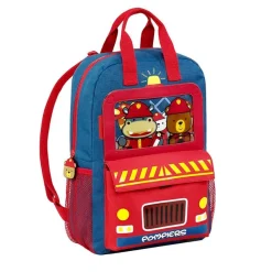 Sac à dos maternelle Mini Pompier - 1 compartiment - bleu - Viquel