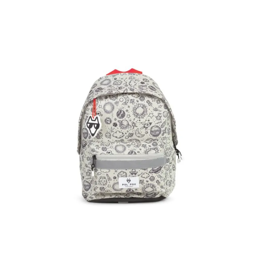 Sac à dos maternelle Rocket - 1 compartiment - gris - Pol Fox