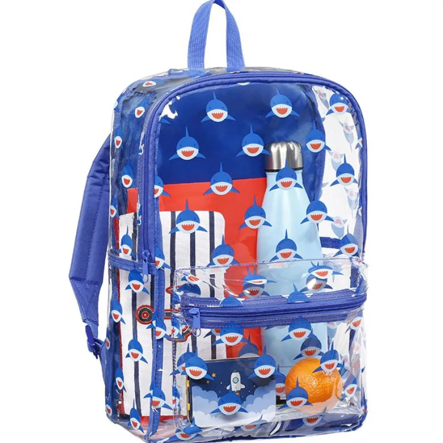 Sac à dos maternelle translucide Baby Kawaii Requin - 1 compartiment - Viquel