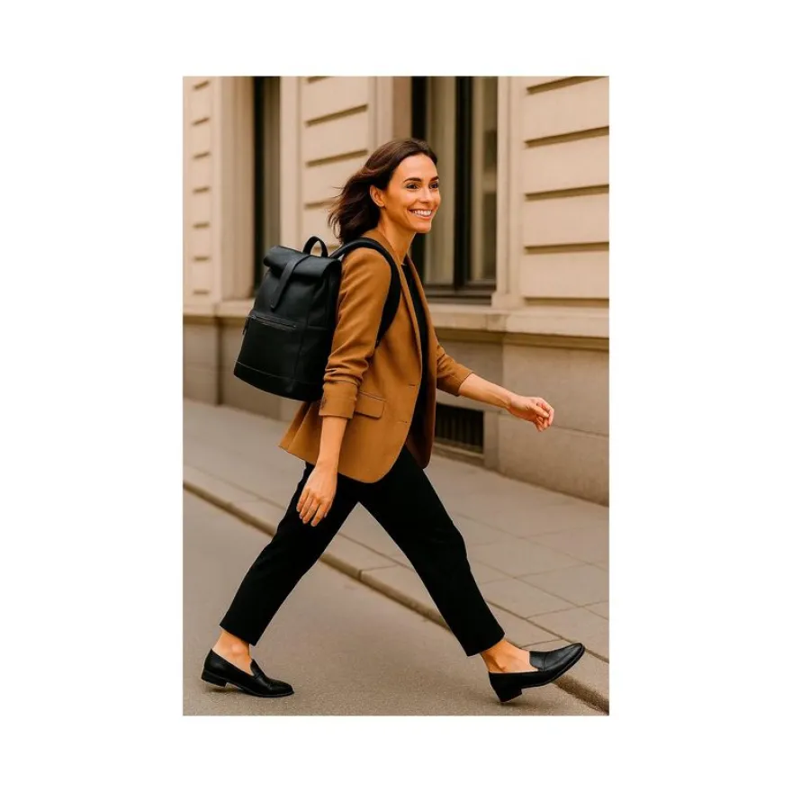 Sac à dos ordinateur Roll-it cuir noir EXACOMPTA