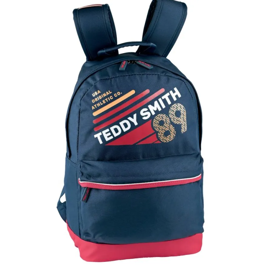 Sac à dos Teddy Smith Warm Up - 1 compartiment - bleu/rouge - Hamelin