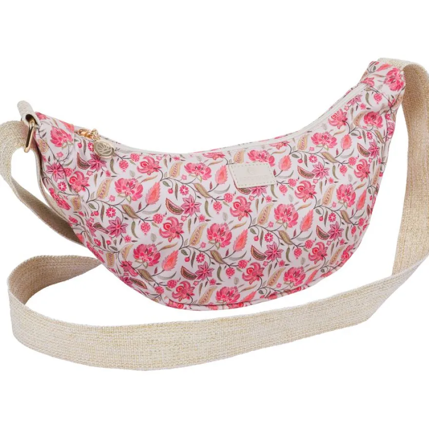 Sac demi lune Bahia - Fleurs batik - Oberthur
