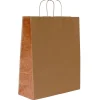 Sac kraft poignées torsadées Jungle terracotta - 36 x 12 x 41 cm