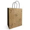 Sac kraft poignées torsadées Starry - 23 x 12 x 30 cm