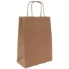 Sac kraft poignées torsadées Jungle vert - 18 x 8 x 24 cm