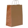 Sac kraft poignées torsadées Jungle terracotta - 24 x 11 x 31 cm