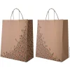Sac kraft poignées torsadées Sugar - 36 x 12 x 41 cm