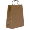 Sac kraft poignées torsadées Jungle noir - 24 x 11 x 31 cm