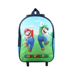 Sac maternelle à roulettes Super Mario - 1 compartiment - bleu - Bagtrotter