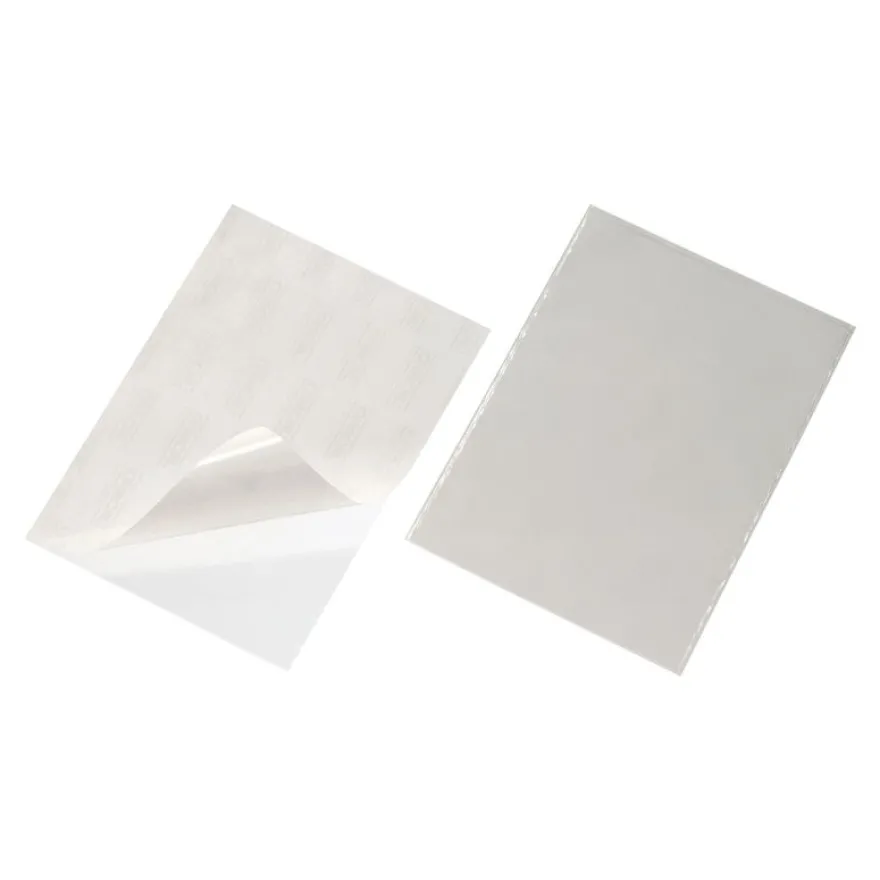 Sachet de 10 pochettes adhésives Pocketfix A4 DURABLE – Polypropylène transparent - dos adhésif pour surfaces lisses - format A4