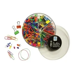 Safetool - Kit de fixation avec pinces repliables, trombones, punaises et bandes de caoutchouc
