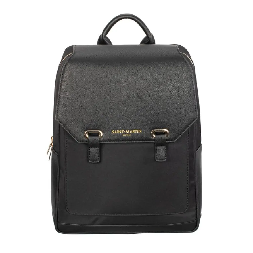Saint-Martin - Sac à dos pour ordinateur noir Louise - 1 compartiment - 15,6" - Viquel