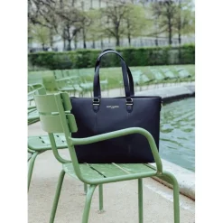 Saint-Martin - Sac cabas pour ordinateur noir Alba _ 1 compartiment - 15,6" - Viquel