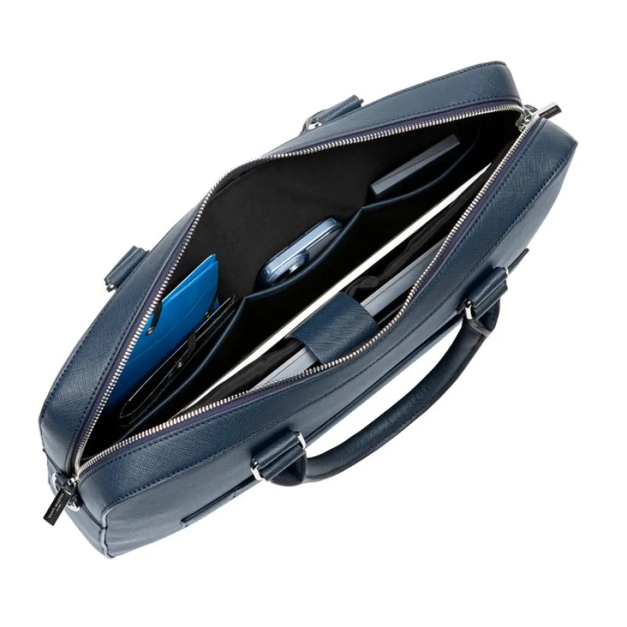 Saint-Martin - Sacoche ordinateur bleu Camille - 1 compartiment - 15,6" - Viquel