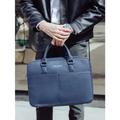 Saint-Martin - Sacoche ordinateur bleu Camille - 1 compartiment - 15,6" - Viquel