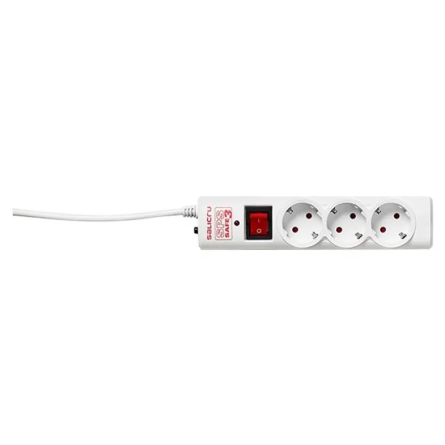 SALICRU SPS SAFE 3 - Multiprise avec interrupteur 3 prises - 1,5m