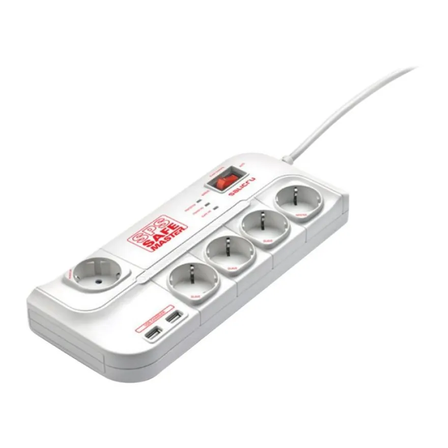 SALICRU SPS SAFE MASTER - Protection contre les surtensions - CA 250 V - connecteurs de sortie : 5 - 1.8 m cordon