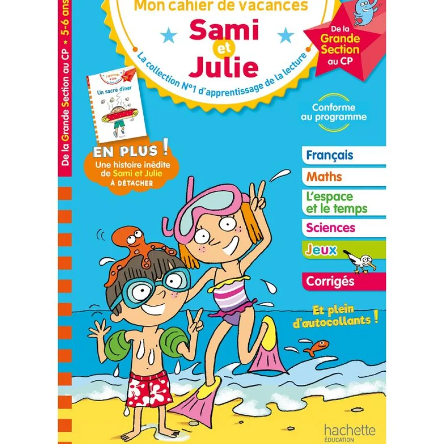 Sami et Julie - De la Grande Section au CP - Cahier de vacances
