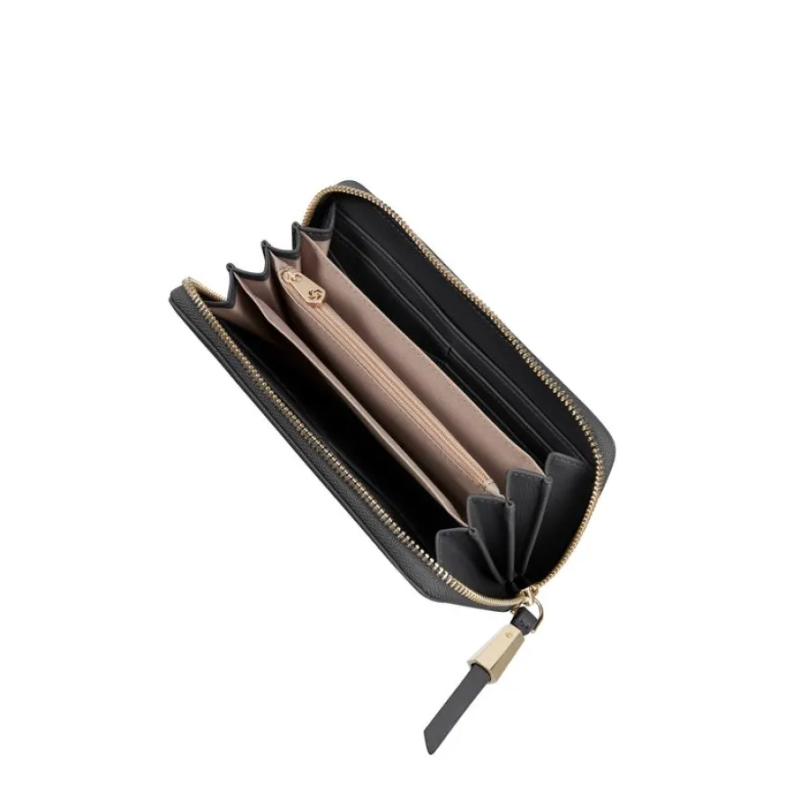 Samsonite Satiny - Portefeuille compagnon noir