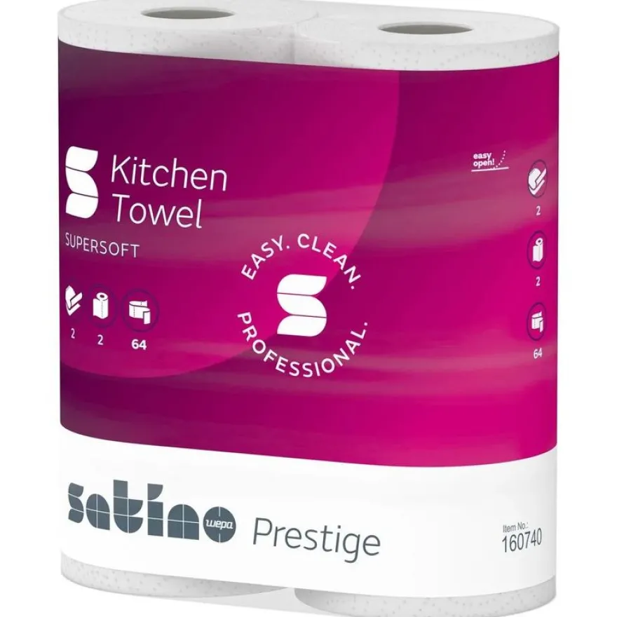 Satino Prestige - 2 rouleaux d’essuie-tout
