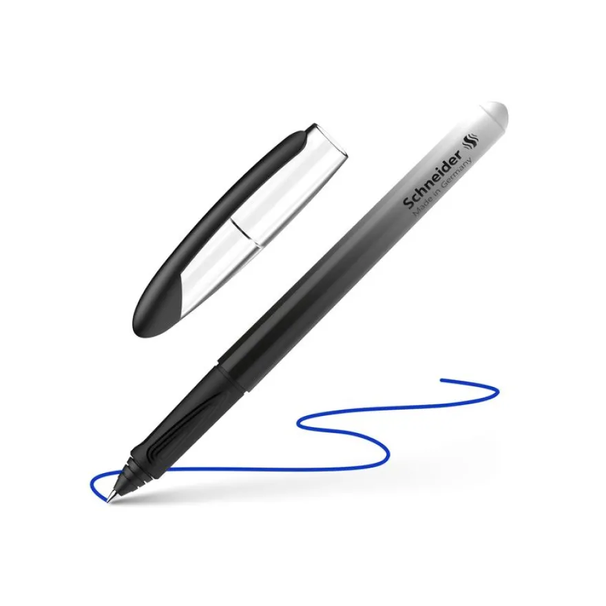 Schneider - Voyage - Roller à cartouche Black+White - pointe moyenne (M) - bleu roi