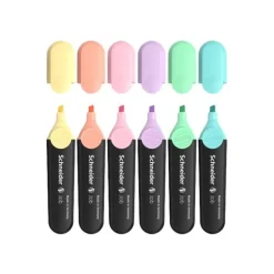 Schneider Job Pastel - Pack de 6 surligneurs - couleurs assorties