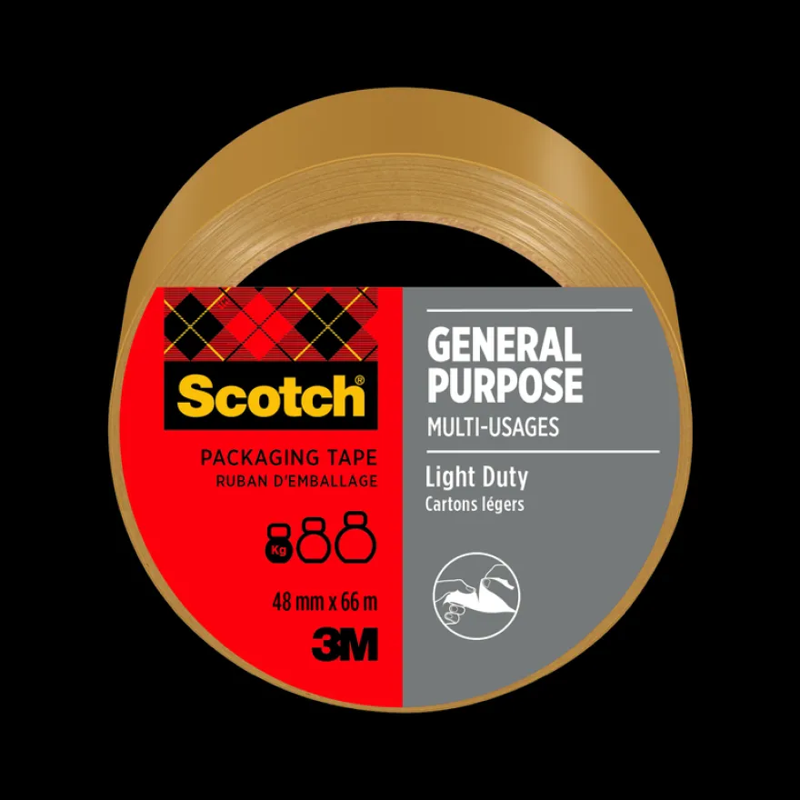 Scotch Strong - Ruban adhésif d'emballage - 48 mm x 66 m - havane