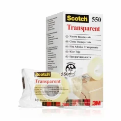 Scotch transparent 550 - Boîte de 8 rubans adhésifs - 19 x 33 mm