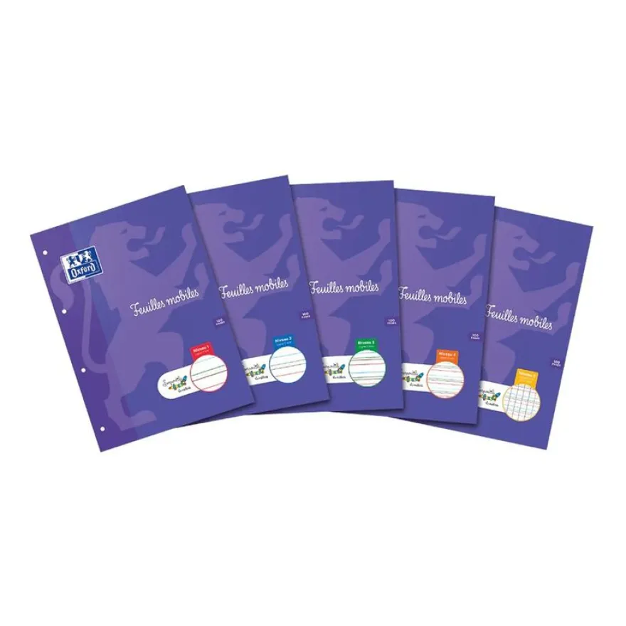 Serpodile - 50 feuilles mobiles Dys perforées - 100 pages - A4 - ligné 7 mm