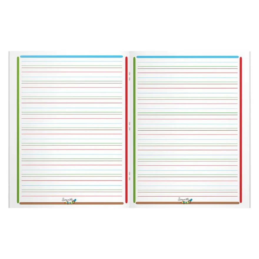 Serpodile - Cahier de notes - reliure cousue - 170 x 220 mm - 24 feuilles / 48 pages - ligné