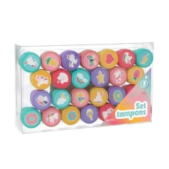 Set 26 tampons pré-encrés - Licornes